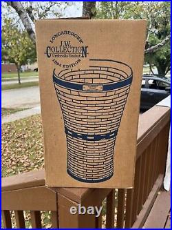 Longaberger 1994 JW Collection Umbrella Basket With Plastic Liner Original Box