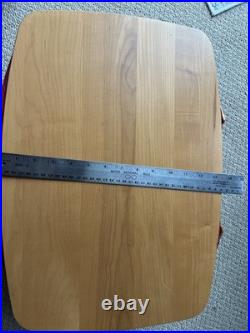 Longaberger 1995 Large Picnic Basket 17x16x14 with Lid, Liner & Protector