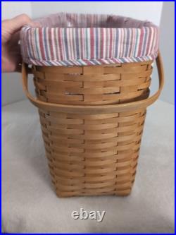 Longaberger 1995 Stair Step it Up Basket with Liner & Protector
