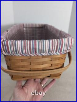 Longaberger 1995 Stair Step it Up Basket with Liner & Protector