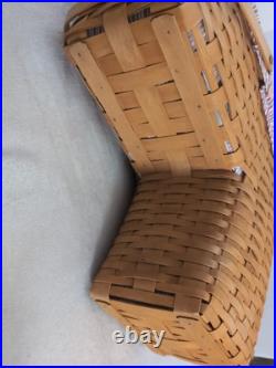Longaberger 1995 Stair Step it Up Basket with Liner & Protector