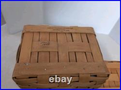 Longaberger 1995 Stair Step it Up Basket with Liner & Protector