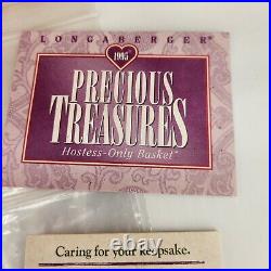 Longaberger 1995 Sweetheart Hostess Precious Treasures BasketLinerProtector