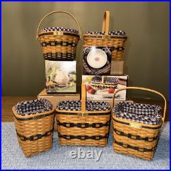 Longaberger 1996-2000 Miniature Baskets Lot Of 5 + Extras Longaberger 1996-2000 Miniature Baskets Lot Of 5 + Extras
