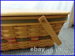 Longaberger 1996 Collectors Club Family Picnic Basket with Liner