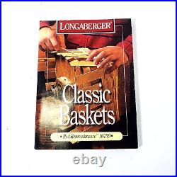 Longaberger 1996 Red Remembrance Basket Set Picnic Sweetheart Red Ticking