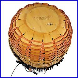 Longaberger 1997 Large Halloween Pumpkin Basket Combo Basket Lid Protector 11