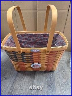 Longaberger 1998 25th Anniversary Flag Collection Club Handle Combo Basket