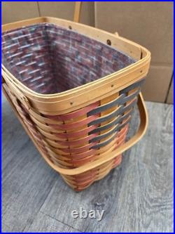 Longaberger 1998 25th Anniversary Flag Collection Club Handle Combo Basket