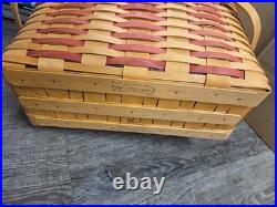 Longaberger 1998 25th Anniversary Flag Collection Club Handle Combo Basket