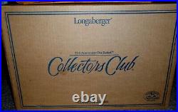 Longaberger 1998 Collectors Club 25th Anniversary Flag Basket Set-NEW