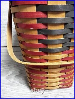 Longaberger 1998 Collectors Club 25th Anniversary Flag Basket withLid & Liner