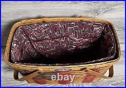 Longaberger 1998 Collectors Club 25th Anniversary Flag Basket withLid & Liner