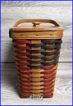 Longaberger 1998 Collectors Club 25th Anniversary Flag Basket withLid & Liner