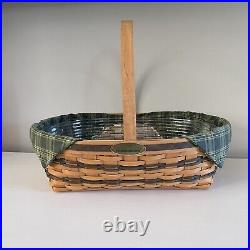 Longaberger 1998 Hospitality Basket with Liner, Plastic Protector, & Divider