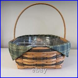 Longaberger 1998 Hospitality Basket with Liner, Plastic Protector, & Divider