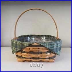 Longaberger 1998 Hospitality Basket with Liner, Plastic Protector, & Divider