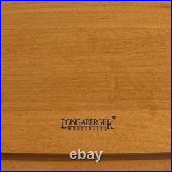 Longaberger 1999 Club Family Picnic Basket with3 Plastic Inserts XL 15 X 15 X 8