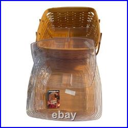 Longaberger 1999 Club Family Picnic Basket with3 Plastic Inserts XL 15 X 15 X 8