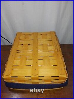 Longaberger 1999 Paper Tray Wrought-iron And Basket Set