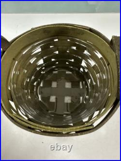 Longaberger 1Wide American Craft Work Basket Olive With Plastic Insert And Lid Longaberger 1Wide American Craft Work Basket Olive With Plastic Insert And Lid