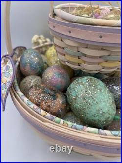 Longaberger 2000 Century Celebration Jelly Bean Easter Basket Set -Signed