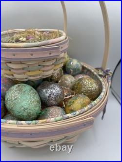 Longaberger 2000 Century Celebration Jelly Bean Easter Basket Set -Signed
