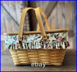 Longaberger 2000 Collectors Club Family Picnic Basket with Liner & Protectors NICE Longaberger 2000 Collectors Club Family Picnic Basket with Liner & Protectors NICE