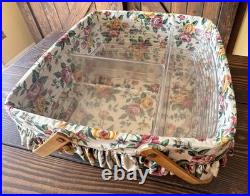 Longaberger 2000 Collectors Club Family Picnic Basket with Liner & Protectors NICE Longaberger 2000 Collectors Club Family Picnic Basket with Liner & Protectors NICE