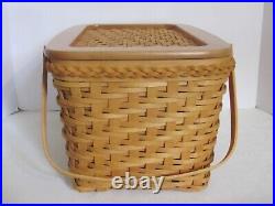 Longaberger 2000 FOUNDER'S Basket + Protector + Lid + Book Tribute to Dave