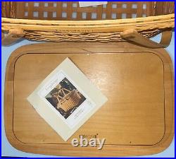 Longaberger 2000 Founder's Market Basket Handwoven With Lid To Dad With Love EUC