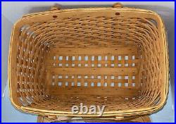 Longaberger 2000 Founder's Market Basket Handwoven With Lid To Dad With Love EUC