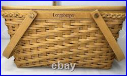 Longaberger 2000 Founder's Market Basket Set with Protector NIB