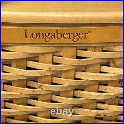 Longaberger 2000 Founder's Market Basket with Lid and Custom Plastic Liner