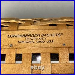 Longaberger 2000 Founder's Market Basket with Lid and Custom Plastic Liner