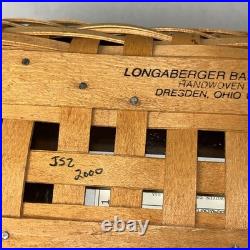 Longaberger 2000 Founder's Market Basket with Lid and Custom Plastic Liner