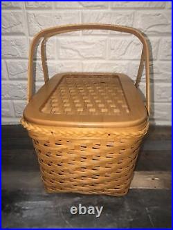 Longaberger 2000 Founder's Market Basket with Woven Lid Liner Protector