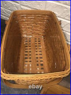 Longaberger 2000 Founder's Market Basket with Woven Lid Liner Protector