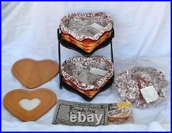 Longaberger 2000 LITTLE LOVE Double SET + WI STAND + LINERS + LIDS + PROS +More