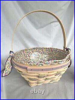 Longaberger 2000 Large & Small Easter Basket Jelly Beans Liner Tie on Protectors