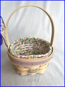 Longaberger 2000 Large & Small Easter Basket Jelly Beans Liner Tie on Protectors