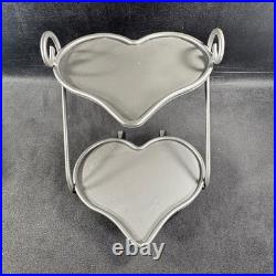 Longaberger 2000 Little Love Red Sweetheart Baskets & Heart to Heart Stand Set