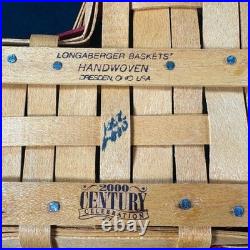 Longaberger 2000 Little Love Red Sweetheart Baskets & Heart to Heart Stand Set