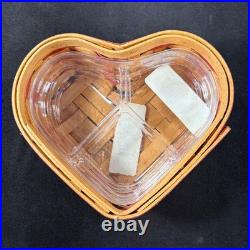 Longaberger 2000 Little Love Red Sweetheart Baskets & Heart to Heart Stand Set