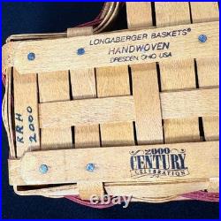 Longaberger 2000 Little Love Red Sweetheart Baskets & Heart to Heart Stand Set