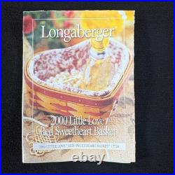 Longaberger 2000 Little Love Red Sweetheart Baskets & Heart to Heart Stand Set