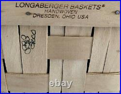 Longaberger 2000 Spoon Basket Square Canister Set 4 with Protectors Lids NATURAL