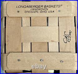 Longaberger 2000 Spoon Basket Square Canister Set 4 with Protectors Lids NATURAL