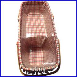 Longaberger 2000 Stair Step it Up Basket with Liner Protector & Handles Vintage