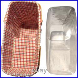Longaberger 2000 Stair Step it Up Basket with Liner Protector & Handles Vintage